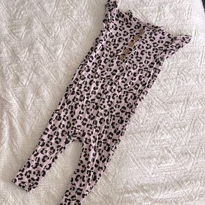 Posh Peanut Pink Leopard Romper